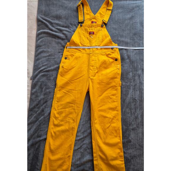 Dickies Denim - Dickies Bib Overalls Women's Size Small Yellow Denim Carpenter